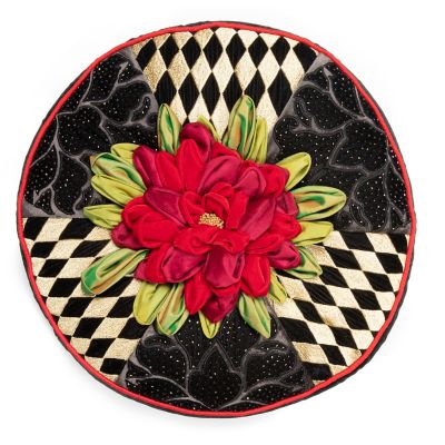 MacKenzieChilds Evenfall Floral Round Throw Pillow