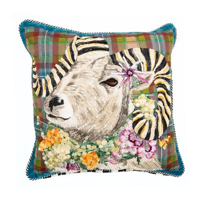 MacKenzieChilds Scottish Ram Pillow