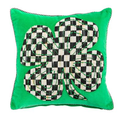 MacKenzieChilds Courtly Clover Throw Pillow