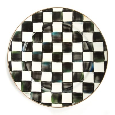 MacKenzieChilds Courtly Check Enamel Charger/Plate