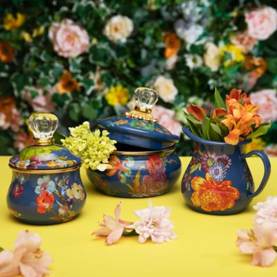 MacKenzieChilds Flower Market Squashed Pot Lapis