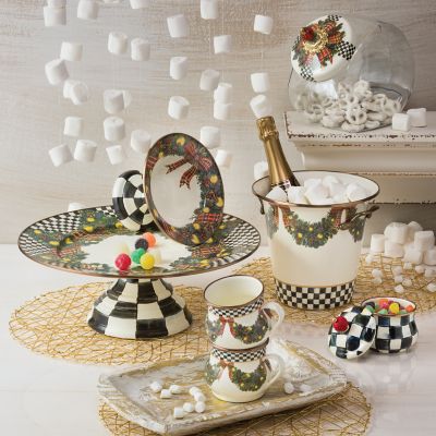 MacKenzieChilds MacKenzieChilds Cookie Jar with Evergreen Enamel Lid