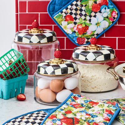 MacKenzieChilds Courtly Check Kitchen Canister Large