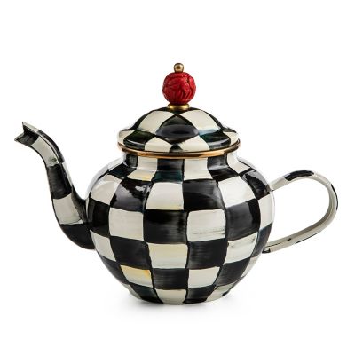 MacKenzieChilds Courtly Check Enamel Teapot 4 Cup