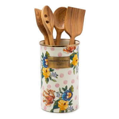 MacKenzieChilds Wildflowers Pink Utensil Holder
