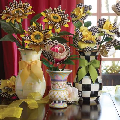 MacKenzieChilds Courtly Check Enamel Vase Tall