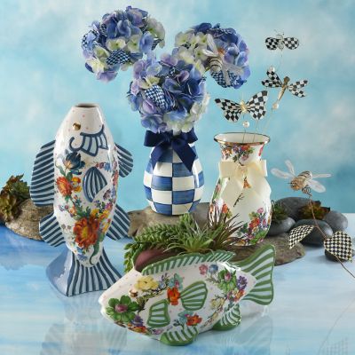 MacKenzieChilds Flower Market Vase Tall