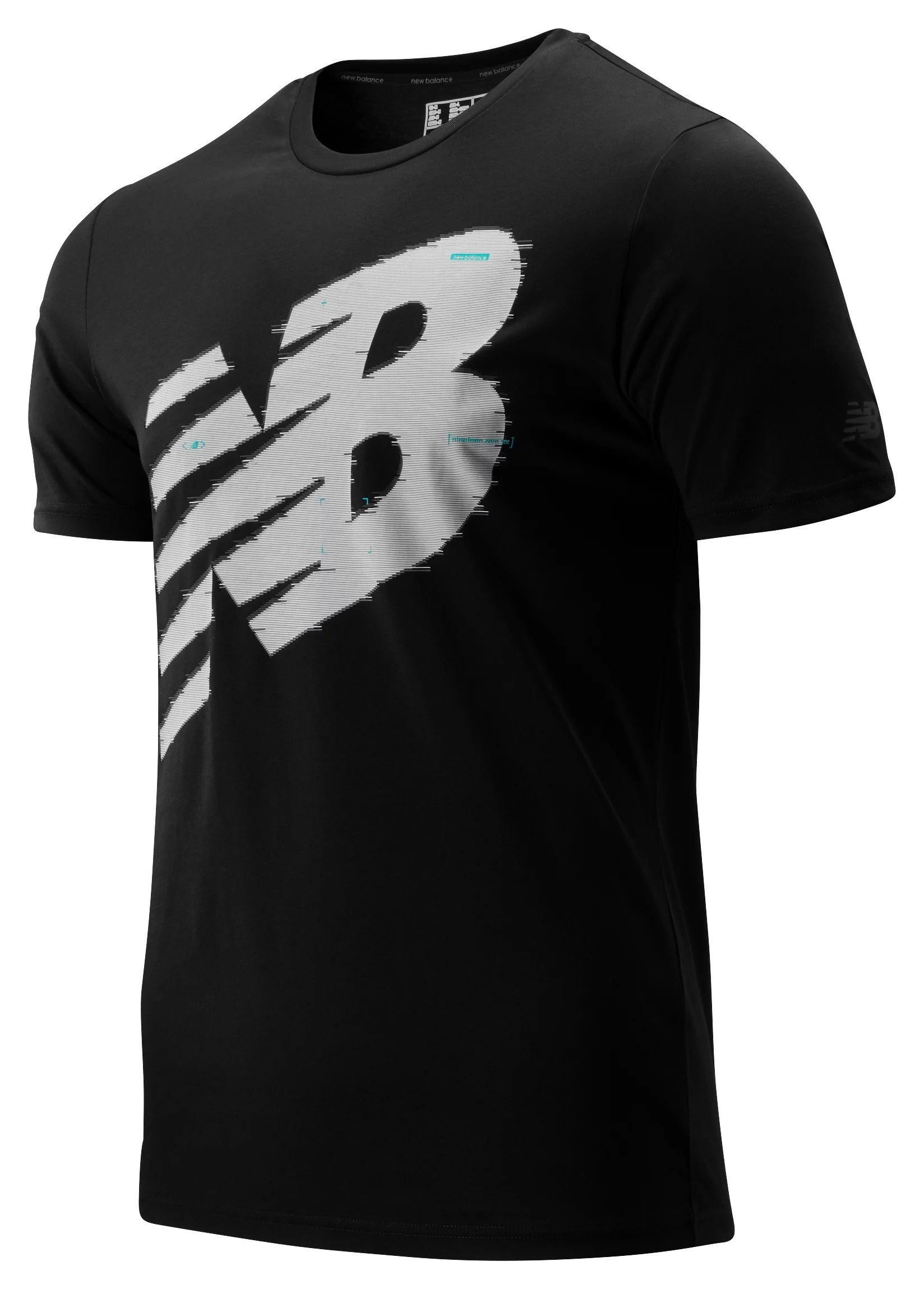 New Balance Men's Graphic Heathertech Tee Black eBay