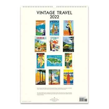 2022 Vintage Travel Wall Calendar | Paper Source