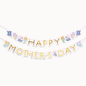 Floral Happy Mother's Day Banner Paper Source
