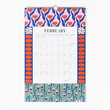 2025 Paper Source Patchwork Wall Calendar Paper Source