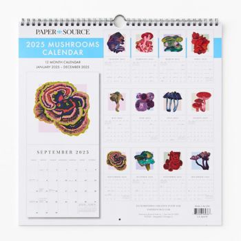 2025 Paper Source Mushroom Wall Calendar Paper Source