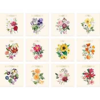 2025 Vintage Florals Wall Calendar Paper Source