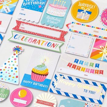 Retro Happy Birthday Printable Labels Set Free Printable, 56% OFF