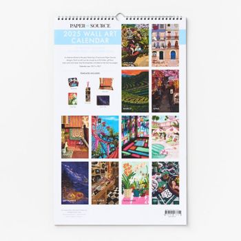 Paper Source 2025 Wall Art Calendar Bethesda Row