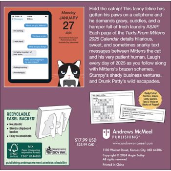 2025 Texts From Mittens The Cat DaytoDay Calendar Paper Source