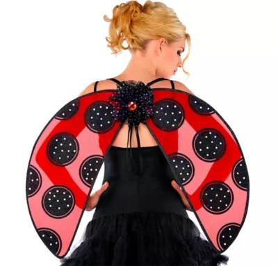 Ladybug Wings Halloween Costume Accessories for Adults, One Size
