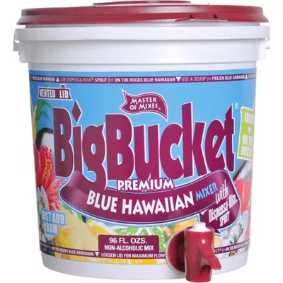 Blue Hawaiian Mix Bucket Dispenser 96oz Cocktail Margarita Mix Dripless