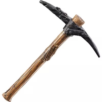 Pickaxe Prop Adult Long Foam Wood Metal Axe Tool Miner Zombie Battle
