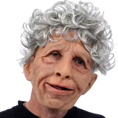 Loving Grandma Latex Halloween Mask for Adults, With Sculpted Face