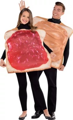 Adult Peanut Butter and Jelly Duo Halloween Couples Costume Funny Food