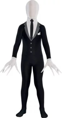 Slender Man Partysuit Halloween Costume for Teens, Small, with Double
