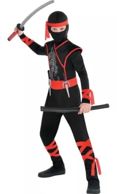 Shadow Ninja Halloween Costume for Boys, Medium, with Headscarf