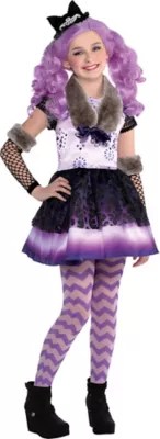 Ever After High Kitty Cheshire Halloween Costume for Girls, Extra Large