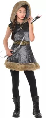 Miss Archer Halloween Costume for Girls, Extra Large, with Gauntlets