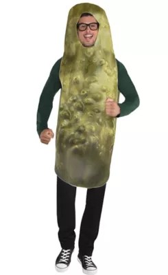Dill Pickle Funny Halloween Costume Men Standard Size Food Cucumber
