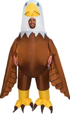 Inflatable Bald Eagle Halloween Costume for Men, One Size, with