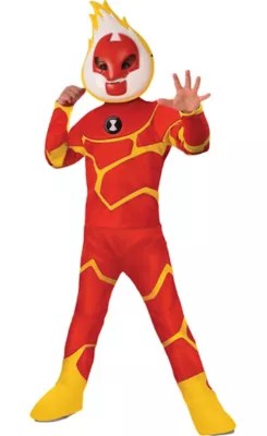 Heatblast Halloween Costume for Boys, Ben 10, Medium, with Accessories