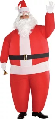 Amscan Inflatable Santa Costume for Adults, Standard, with Included