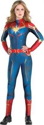 LightUp Captain Marvel Halloween Costume for Women, Extra Large (1416