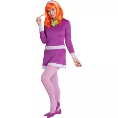 ScoobyDoo Daphne Costume Adult Standard Size Purple Mini Dress