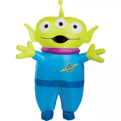 Toy Story 4 Inflatable Alien Costume Adult Standard Size Jumpsuit Pizza