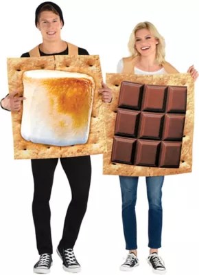 S'mores Snack Couple Halloween Costume for Adults, Standard Size, Two