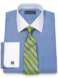 Cotton Herringbone Dress Shirt Paul Fredrick