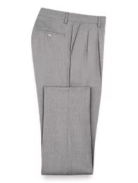 Wool Gabardine Pleated Pants Paul Fredrick