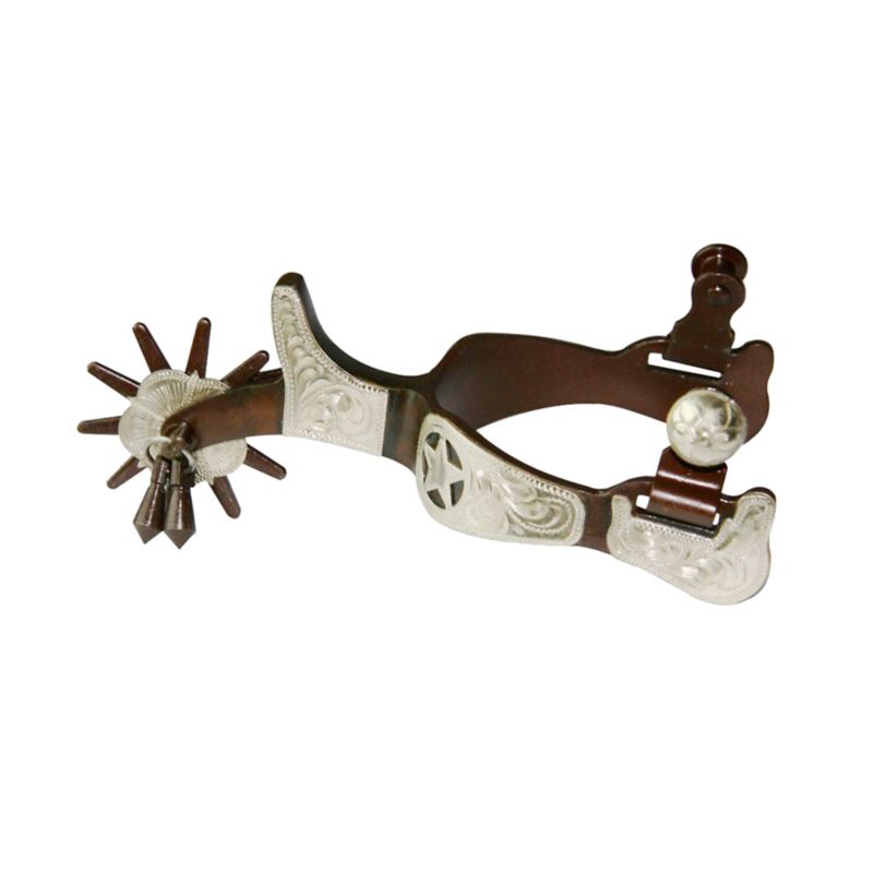 Western AT Texas Star 10pt Mens Jingle Bob Spurs