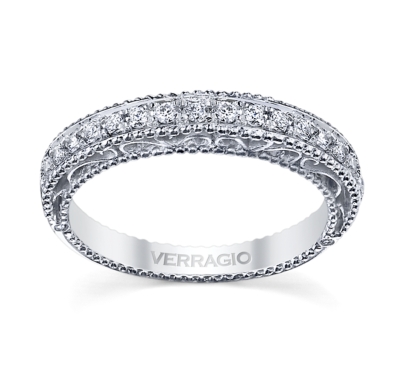 Verragio 18K White Gold Diamond Wedding Band