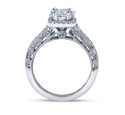 Scott Kay 14K White Gold Engagement Ring Setting