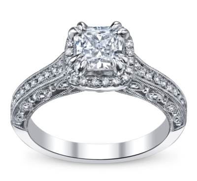 Scott Kay 14K White Gold Engagement Ring Setting