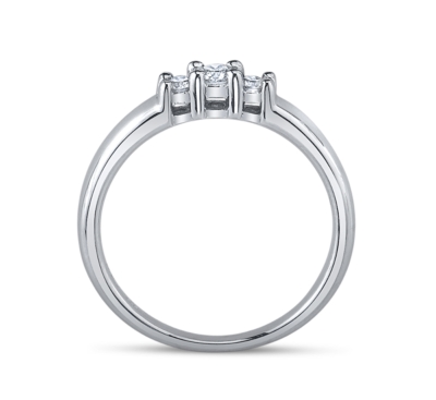 Cherish 10k White Gold Diamond Promise Ring 1/5 ct tw