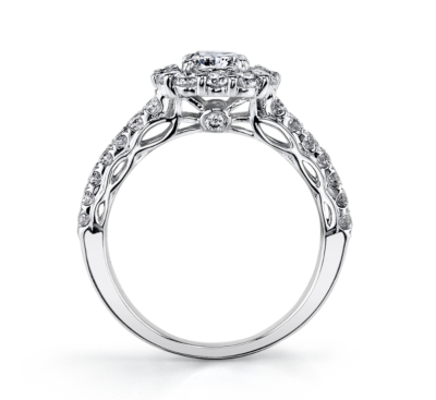 Candlelight 14K White Gold Diamond Engagement Ring Setting 2 Cttw.