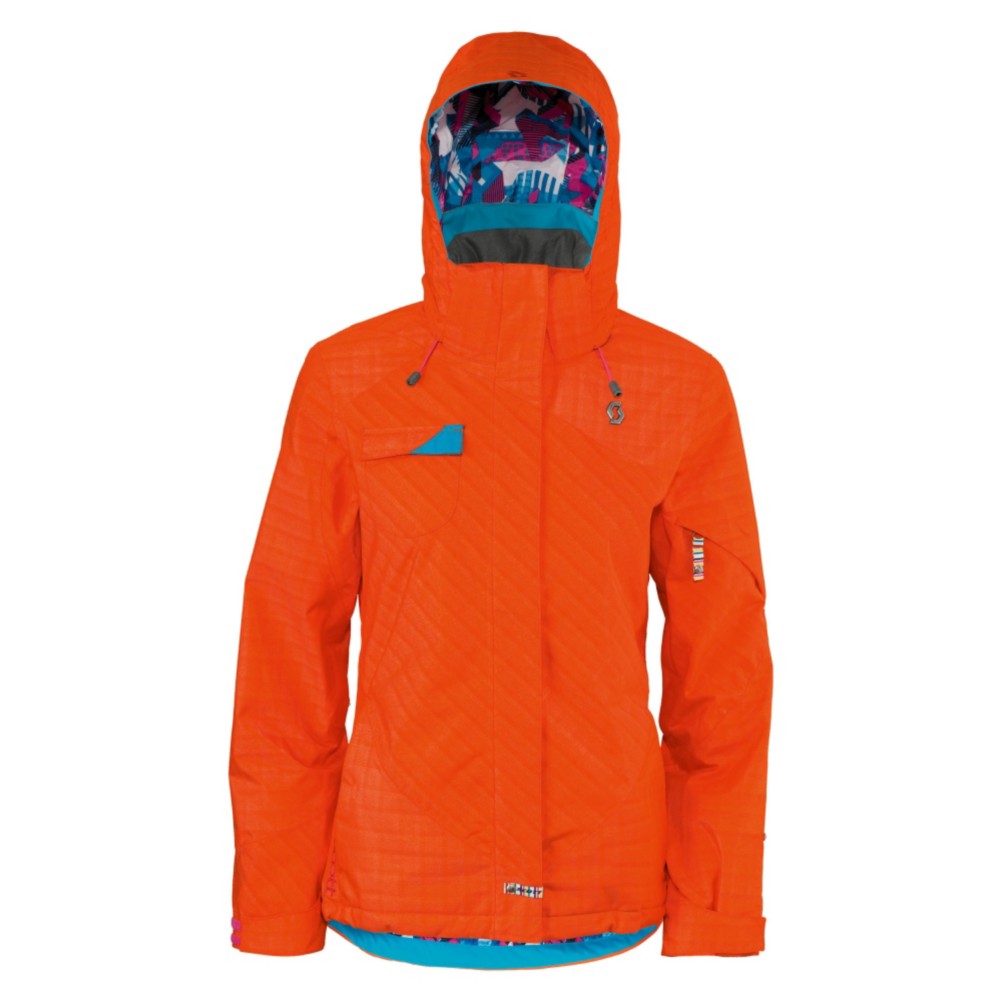 Scott Karisma Womens Insulated Ski Jacket Medium/Atomic Orange Plaid