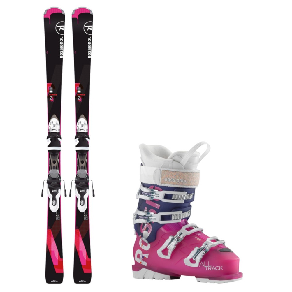 Rossignol Famous 2 AllTrack 70 Womens Ski Package 2016
