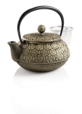 Teavana Small Japanese Cherry Blossoms Cast Iron Teapot Home Store 2014