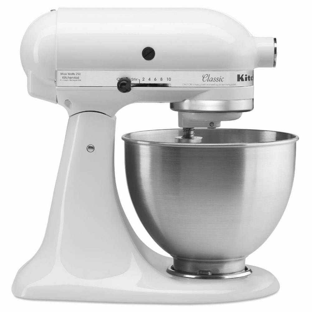 KitchenAid® K45SSWH Classic Series Mixer 41/2 Qt. S/S Bowl K45SSWH