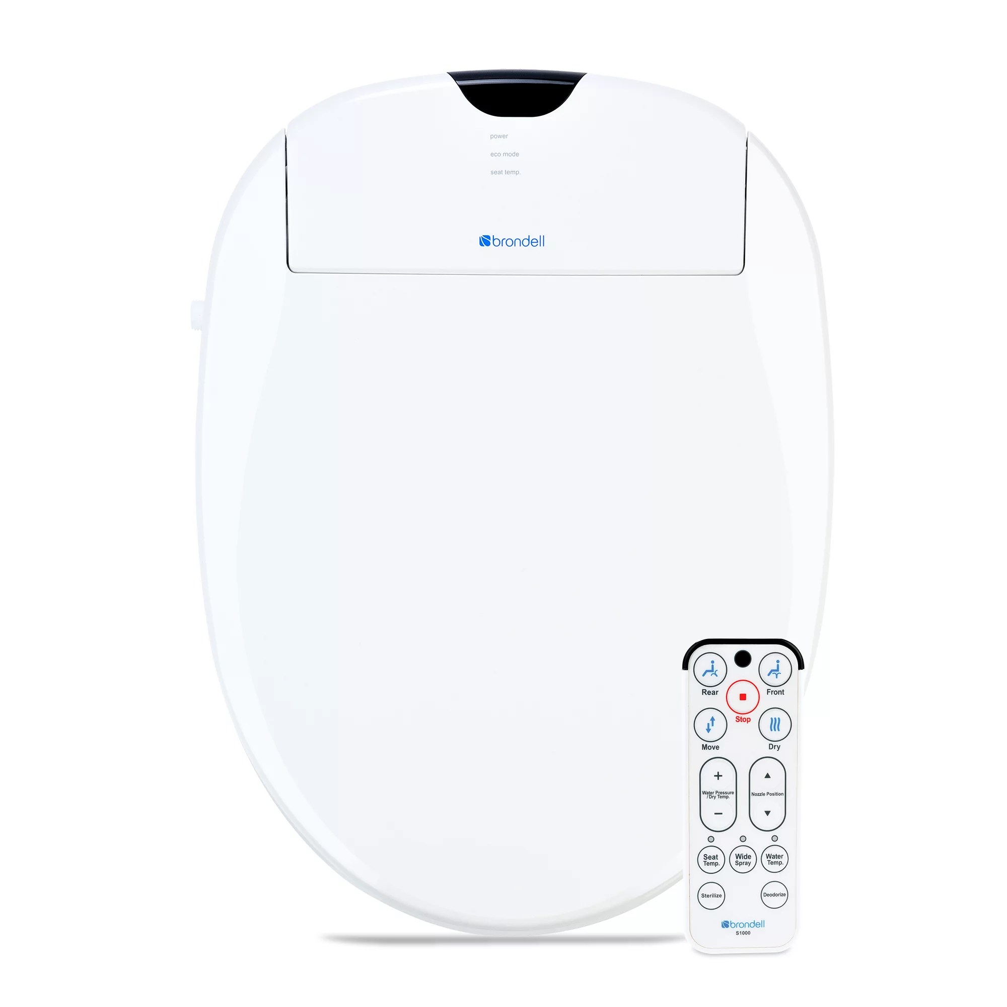 Brondell Swash 1000 Advanced Elongated Bidet Toilet Seat White